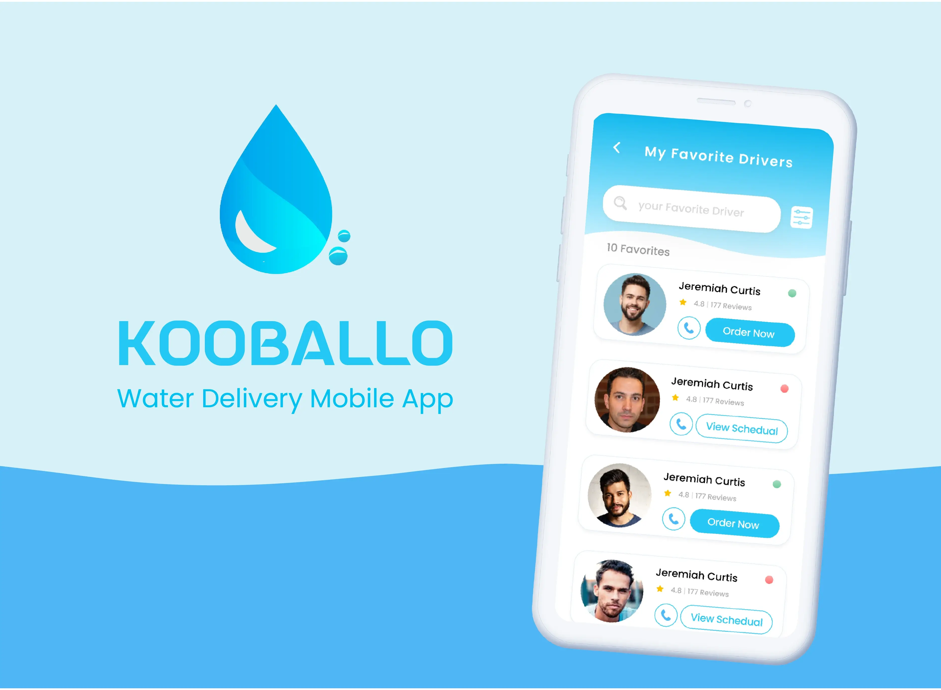 screen show mobile app for Kooballo application